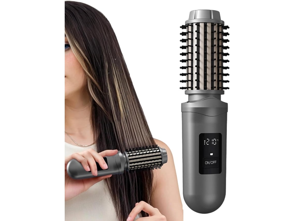 Escova Alisadora Térmica - Calor Com Bateria Recarregável De 2600mah - Escova