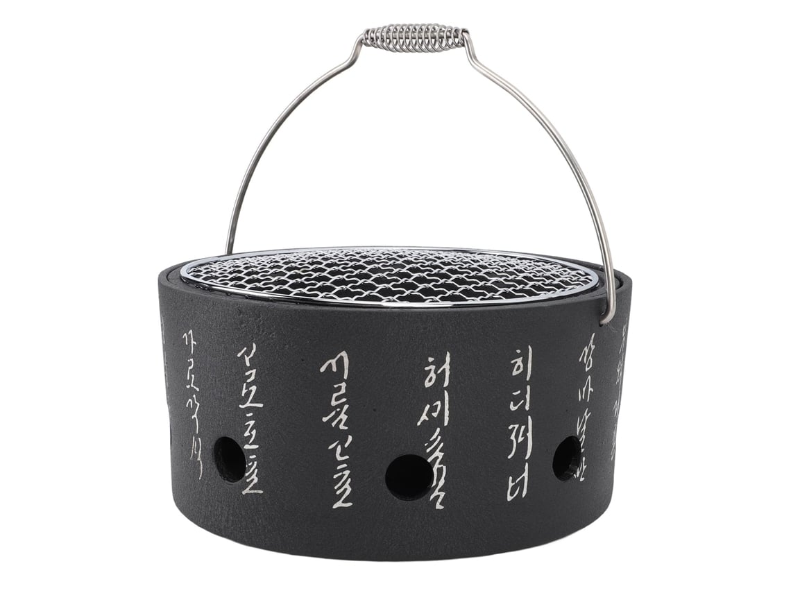 Estufa De Carbón Portátil Multifuncional Para Barbacoa Y Camping Con Asa