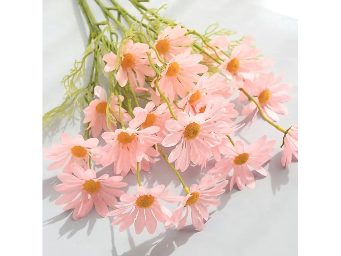 Ramo artificial de margaritas rosas para decoración del hogar - Worten