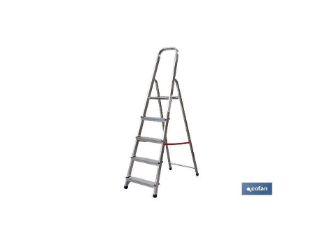 Escalera aluminio 3 peldaños y 0,65 mts alt. util