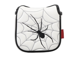 2026-funda Para Putter Con Patrón De Araña Bordado, Lining De Plush Suave, Impermeable, Pu, Blanca