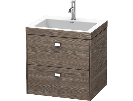 Lavamanos DURAVIT Brioso de 60,0x48,0 cm 2 cajones incl. hueco para sifón y delantal sin rebosadero con banco con agujero para grifo 1 agujero p