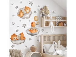 Omni-stickers De Pared Con Cachorros Nubes Y Estrellas Decoración Removable Para Sala Oficina Dormitorio Cocina