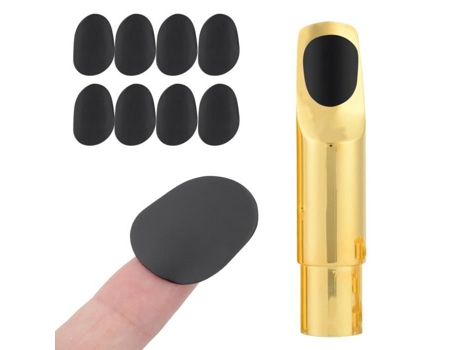 Almohadilla de parches de boquilla de goma para saxofón Alto, 8 piezas, para clarinete de saxofón Soprano/Alto, 0,5 Mm