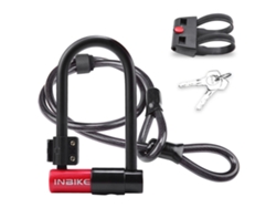Candado para bicicletas en forma de U con cable de acero de 115 cm/3,8 pies y soporte, candado seguro para bicicletas y motocicletas eléctricas.