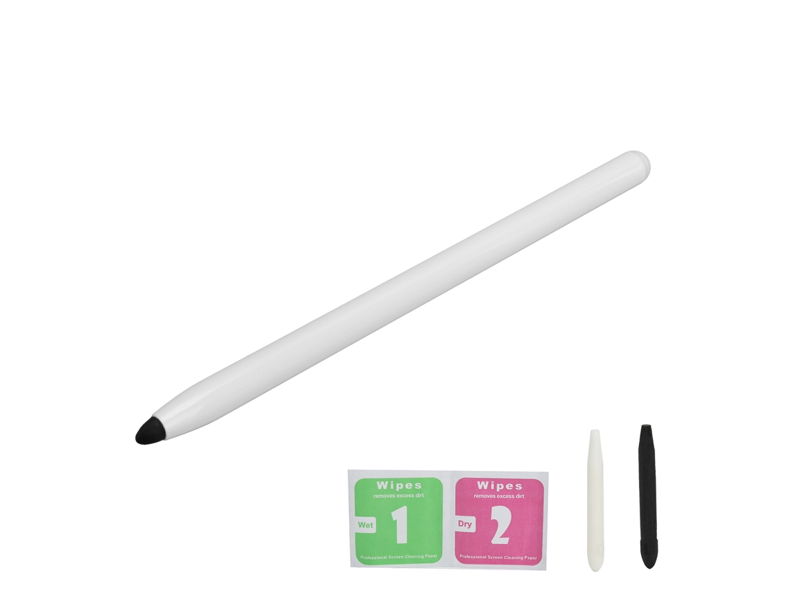 Lápiz óptico táctil ABS de alta sensibilidad para teléfonos móviles y tabletas, luz blanca dorada.