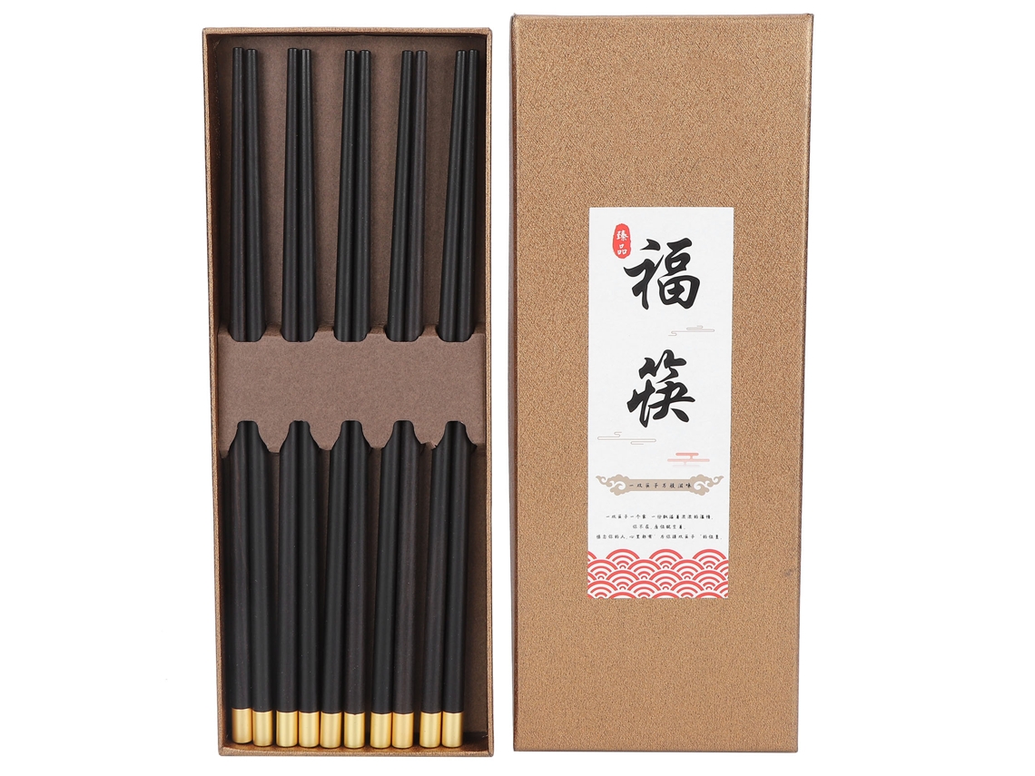 Juego De 5 Pares De Palillos Chinos Reutilizables, De Estilo Tradicional, Para El Hogar, Hoteles, Restaurantes Y Como Regalo.