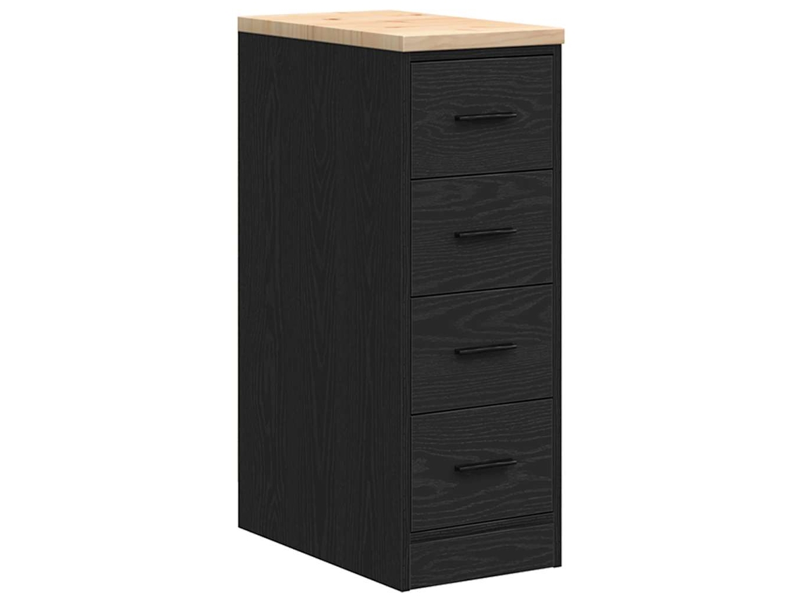 Maison Exclusive - Armario De Almacenamiento Para Garaje Negro 30x51x85 Cm