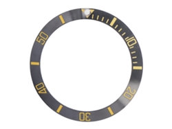 Inserto De Bisel De Reloj Cerámico Negro+oro Pieza De Repuesto Para Reloj Pulsera