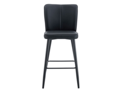 Taburetes De Bar 101 Cm - Pu Ergonómicos Con Respaldo - Negro