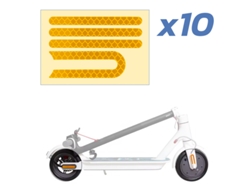 Adhesivo Reflectante Dorado Para Patinete Xiaomi M365 Y Pro Pack De 10