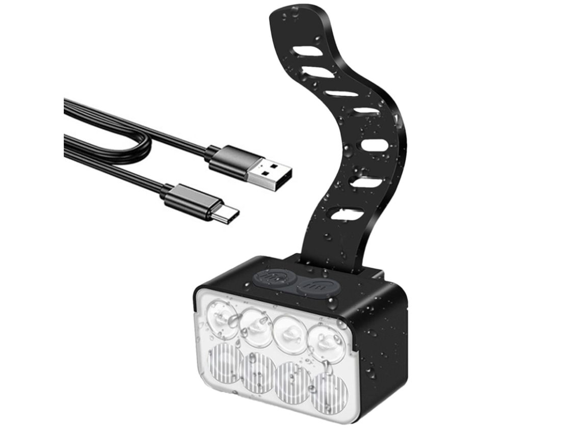 Potente linterna frontal de 8 LED, luz brillante, recargable por USB, resistente al agua, accesorio para montaña y carretera, Jytgalx