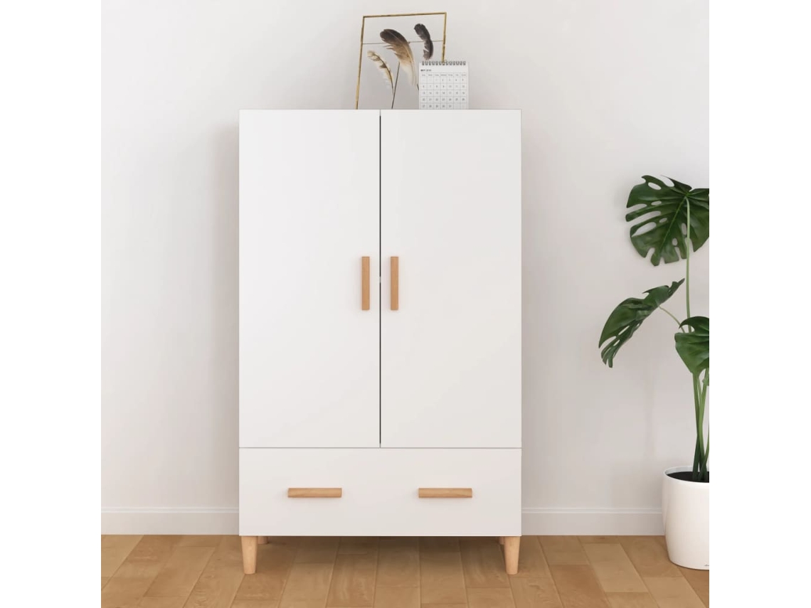 Aparador De Madera Contrachapada Blanco 70x31x115 Cm