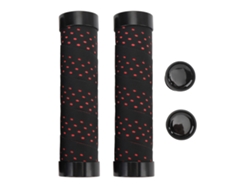2026-2 Set Mango Manillar Bicicleta Antideslizante Pu Bloqueo Dual Confortable 22.2mm Negro Base Roja