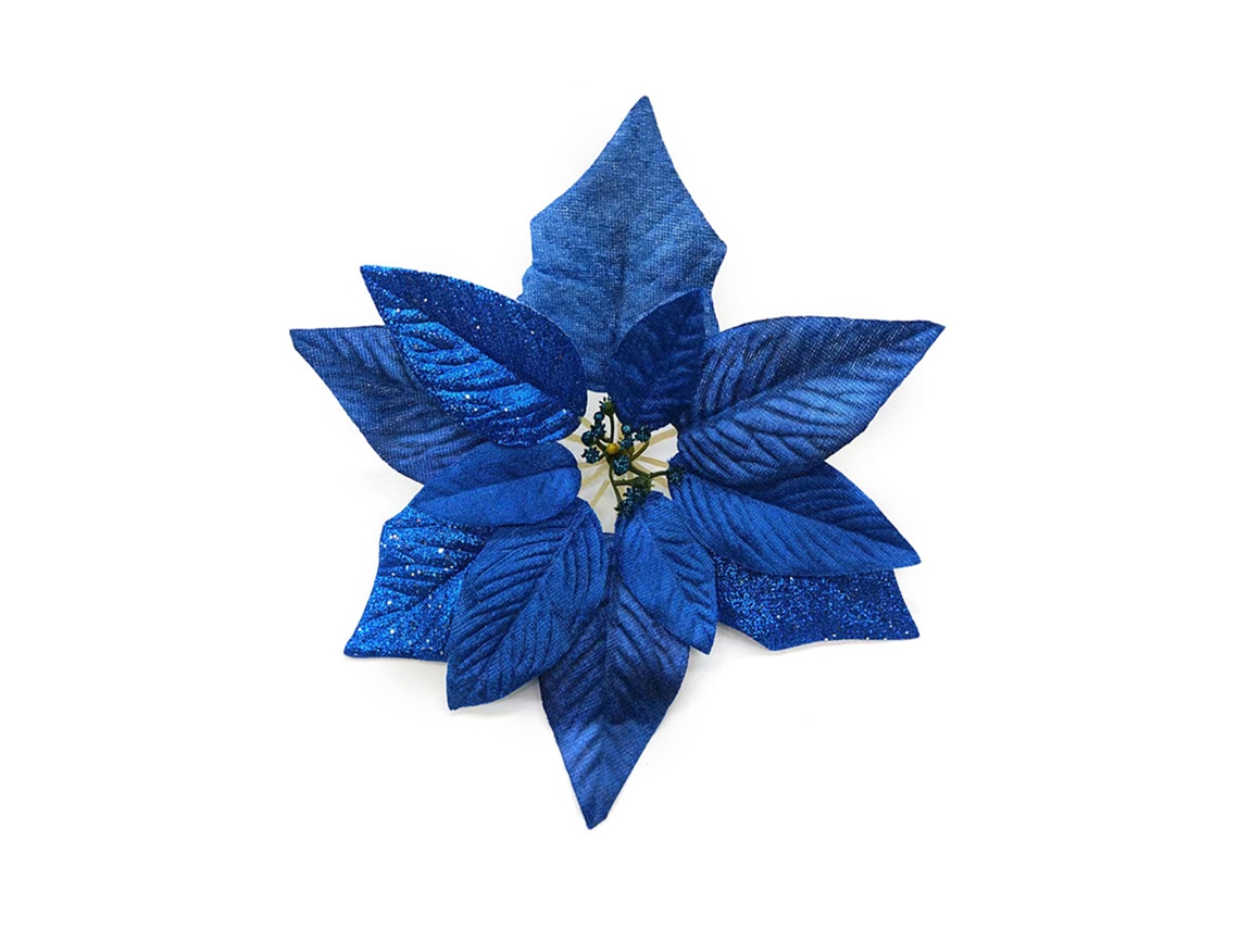 Flores Navideñas De Tela Sintética Para Decoración De Árboles De Navidad, Accesorio Para Manualidades, 22 Cm