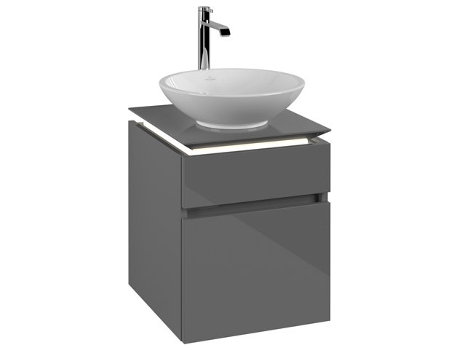 Módulo de lavabo Villeroy &amp Boch Legato B566 450x550x500mm lavabo central iluminación LED