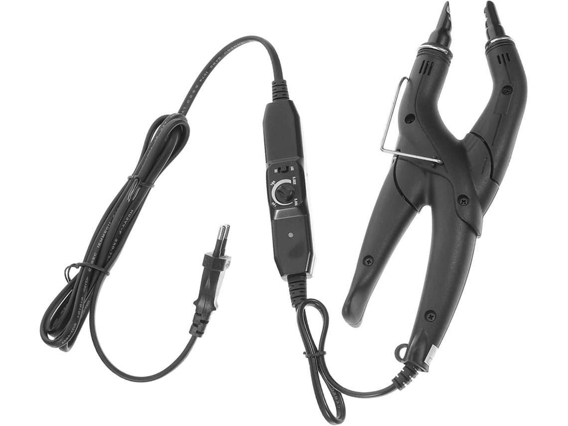 Connecteur D'extension Capillaire Noir Eu, Outil Chauffant Réglable 220