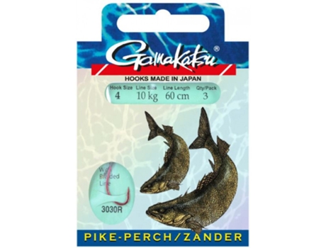 Lote de 3 ganchos GAMAKATSU Pike-Perch LS-3030 60 cm
