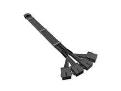 Cable Extensor Pci-e 5.0 16pin (12+4) A 4x8pin Para Rtx 4090 4080 3090ti, 16awg, 34cm, 600w, Nylon Trenzado, Negro