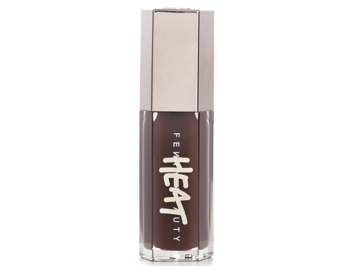 Gloss Bomb Heat - Iluminador de labios universal, voluminizador, 04 Hot Chocolit Heat, 9 ml/0,3 oz, Fenty Beauty de Rihanna (marrón intenso transparente)