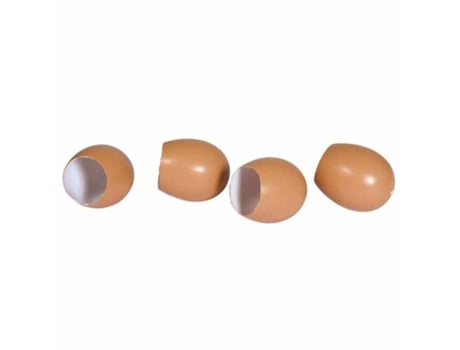 Conjunto de 4 huevos de plástico abierto