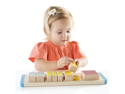 Juego educativo de madera con fracciones cuadradas de Guidecraft