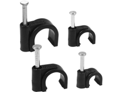 400 Abrazaderas Para Cables De 6 Mm, 7 Mm, 8 Mm Y 10 Mm Con Clavo De Acero Para La Organización De Cables Eléctricos - Negro