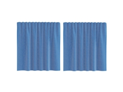 Maison Exclusive - Cortinas De Gasa Con Bolsillos Para Varillas 2 Uds. Azul Real