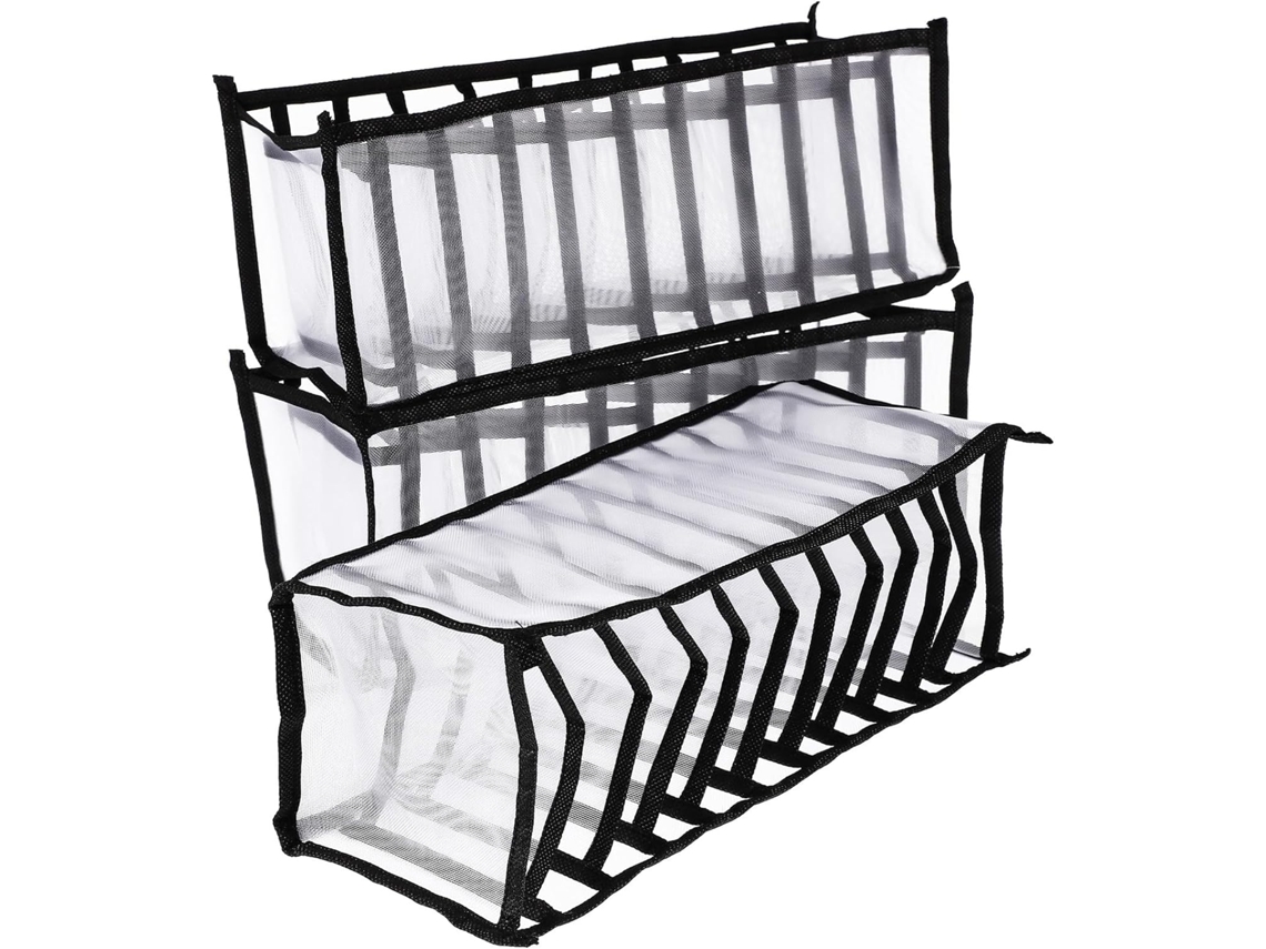 Almacenamiento Interior Plegable Diseño Ventilado Práctico Organizador Cajones Juego 1 Caja Ropa Tela