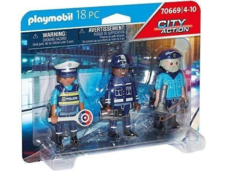 PLAYMOBIL City Action: Figuras policiales - 70409 (Edad Mínima: 4 - 18 piezas)