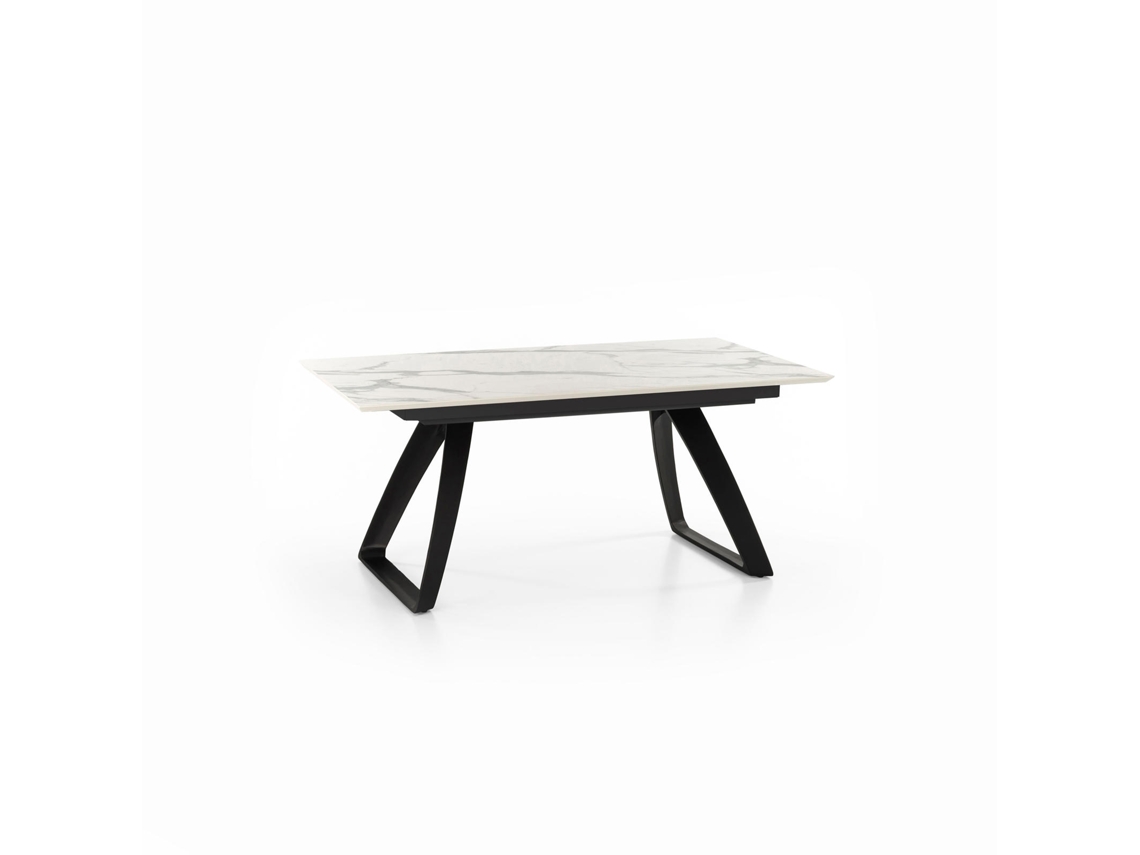 Barret - Mesa Extensible (170/270 x 90 cm) en HPL sobre MDF Negro STONES