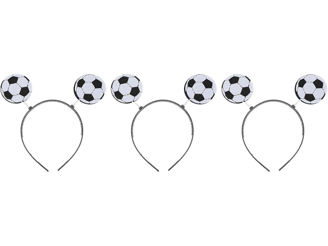 Lot De 3 Diademax Football En Non-tissé, Élastiques Y Cómodos, Pour Soporteers Hombres, Mujers