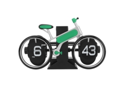 Bicicleta Flip Criativa Automática Retrô 12h Brinquedo Anti-Stress para Mesa de Escritório em Casa Verde