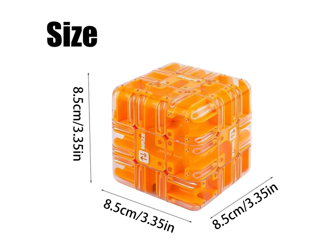 Cubo mágico Digitallab, laberinto de bolas, juguetes educativos (naranja)