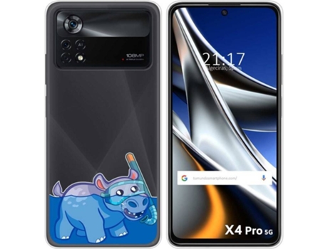 Carcasa para Xiaomi Poco X4 Pro 5G TUMUNDOSMARTPHONE Dibujos Transparente Hipo Multicolor