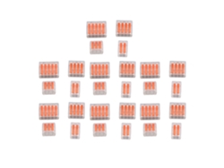 40 Conectores De Empalme Rápido Compactos Para Cables, Bloque De Terminales, 250 V, 32 A