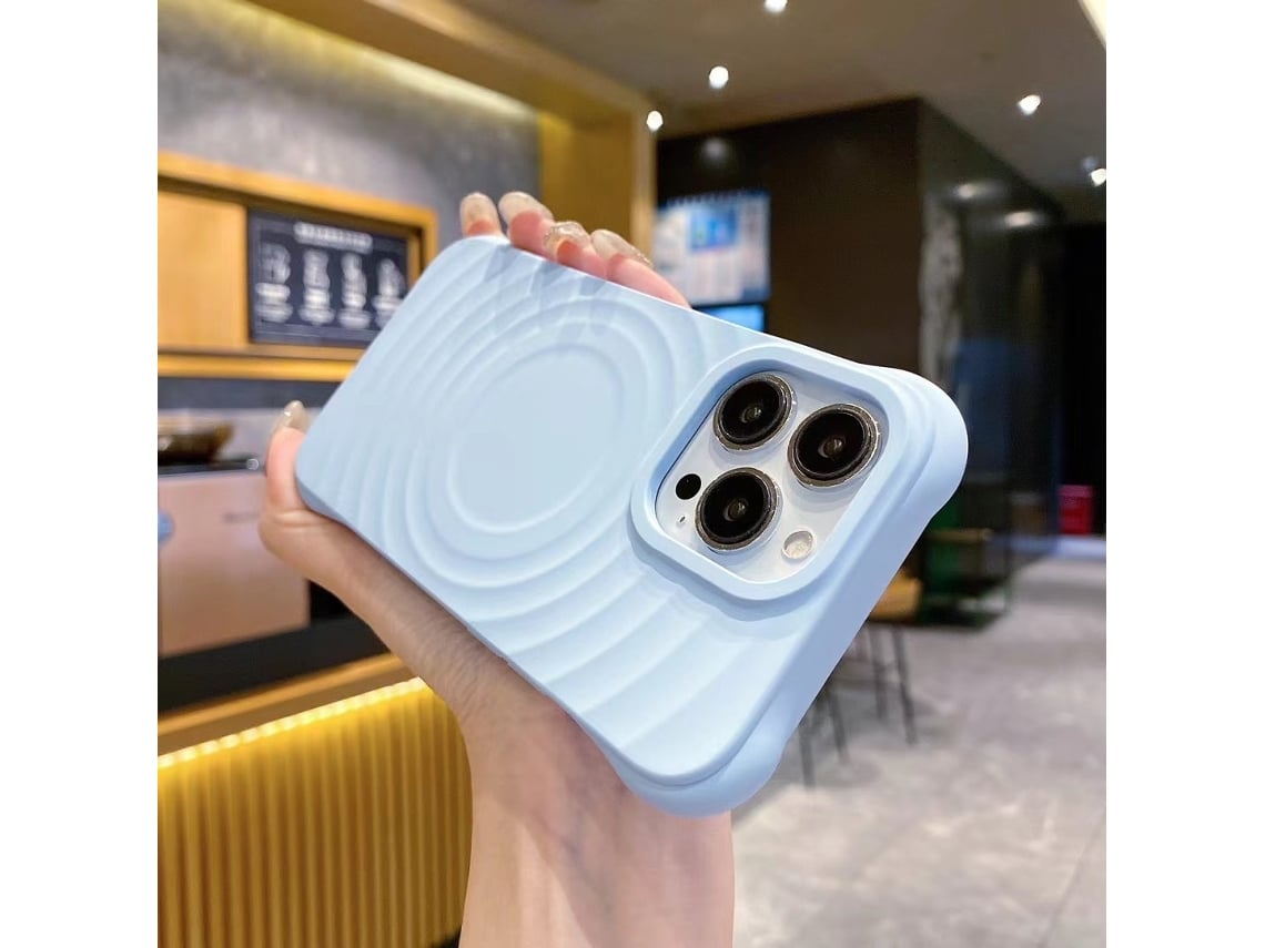 (azul, Iphone 16) Funda Magnética Para Iphone, Cobertura Total Con Silicona Líquida.