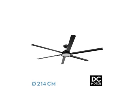 Ventilador DC Almanzor Negro 24W 6 Aspas Regulable FABRILAMP