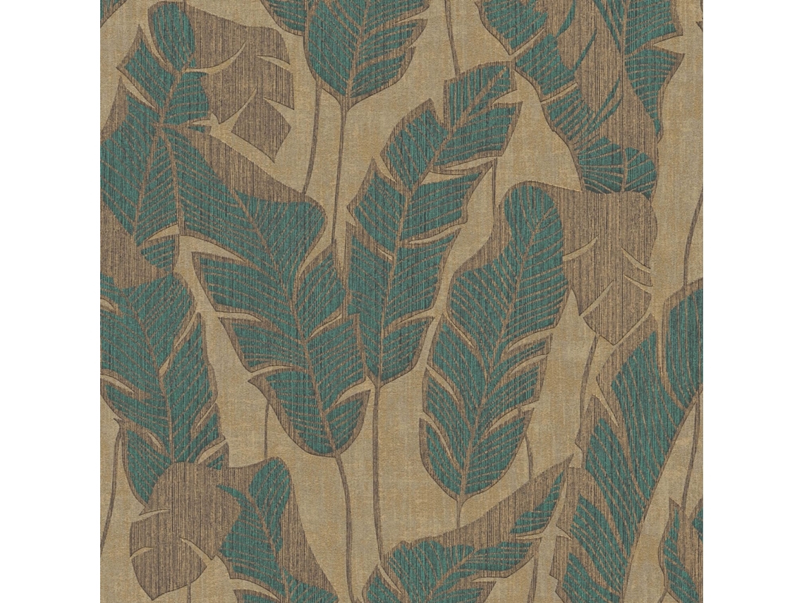 395022 Gu Papel De Pared Con Motivos Naturales Texturizado Y Con Detalles En Metal 5,33 M2 Profhome