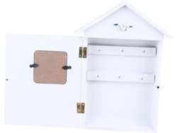 Caja De Llaves De Madera De Estilo Mediterráneo Para Montaje En Pared, Soporte Para Llaves, Adorno Decorativo De Pared Con Dos Pájaros.