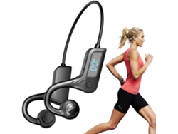 Auriculares Bluetooth de conducción ósea JIAPEI IPX5, resistentes al agua y al polvo, duraderos, de color negro.