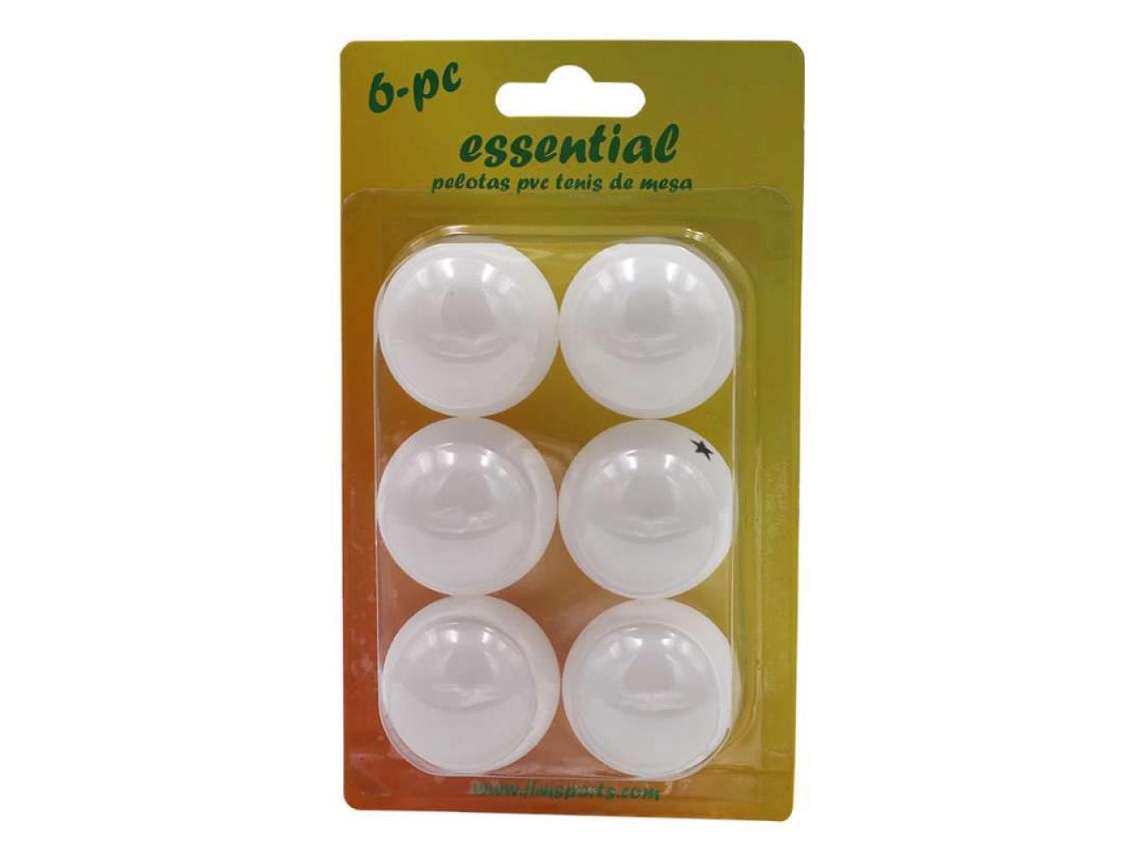 Caja 6 Pelotas SOFTEE PVC Essential Tenis Mesa Blanco 24384-2422