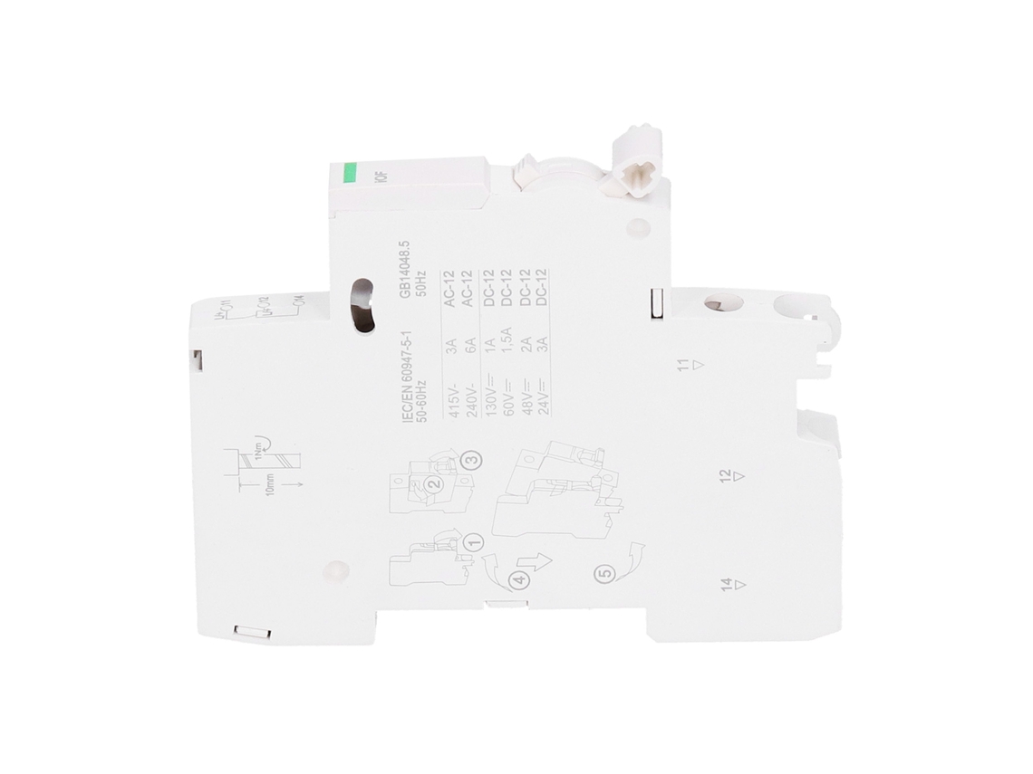Contacto Auxiliar Para Disyuntor 1no+1nc Compatible Con Ic65 Ac240v Ac415v Dc130v Dc60v Dc48v Dc24v