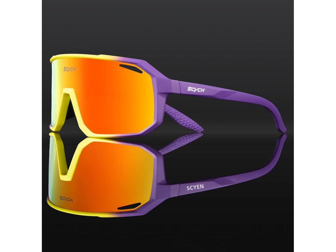 (estilo C9) Gafas De Sol De Ciclismo Unisex Con Lentes De Polímero Semitransparentes A Prueba De Golpes Uv400.