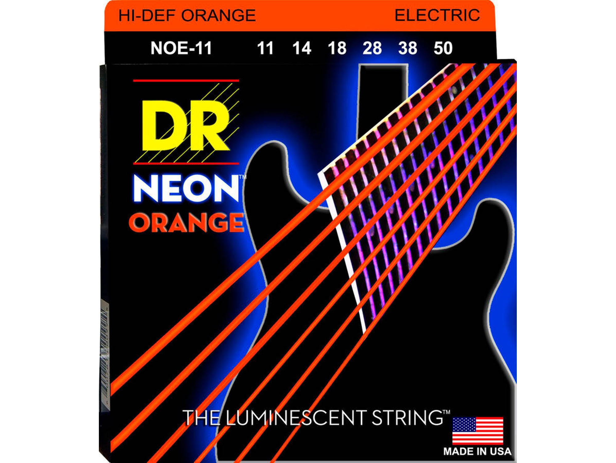 Juego de Cuerdas Guitarra Eléctrica DR DSE-10 Dragon Skin (.011 - .014 - .018 - .028 - .038 - .050 - Níquel)