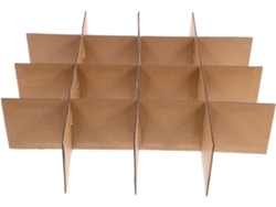 Separador De Cartón Corrugado De 345x345x105 Mm, Compartimentos De 82x82x80 Mm.