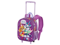 Mochila mágica 3D con ruedas de la Patrulla Canina (pequeña, lila) Karactermania