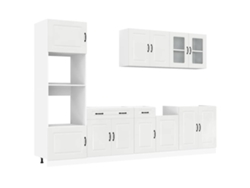Conjunto de gabinetes de cocina Kalmar, blanco brillante, EXCLUSIVO DE LA CASA