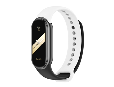 Correa Smartwatch para Xiaomi Mi Band 8 Mijobs de Silicona Bicolor (Negro + Blanco)