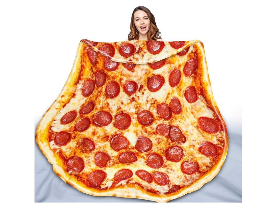 Manta De Pizza De Doble Cara Para Adultos Y Niños, Manta Gigante Con Estampado De Comida Realista Y Divertida.